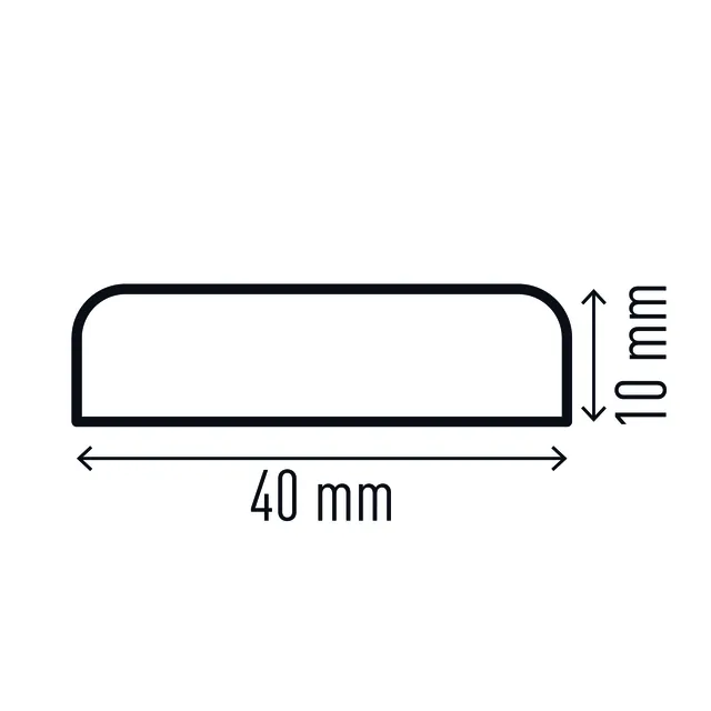 Beschermingsprofiel Durable S10 recht 1m geelzwart