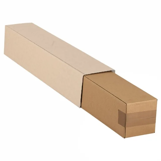 Vierkante koker formaat 750x120x120mm bruin