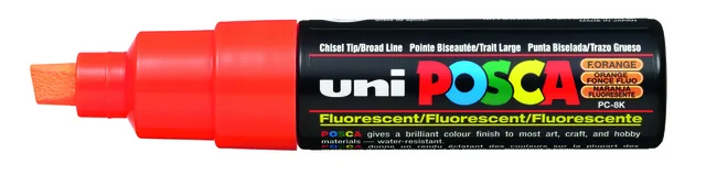 Paintmarker Uni POSCA PC8K B schuin fluor oranje