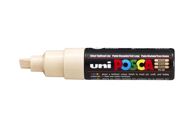 Paintmarker Uni POSCA PC8K B schuin beige