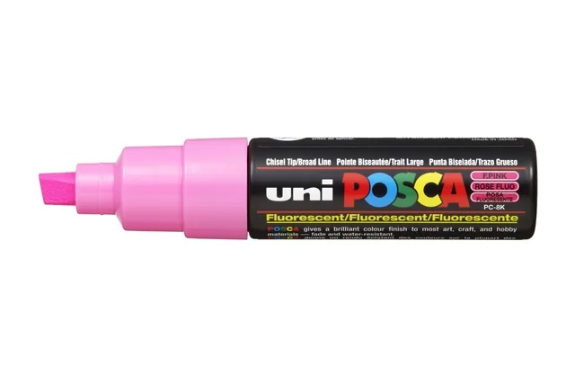 Paintmarker Uni POSCA PC8K B schuin fluor roze