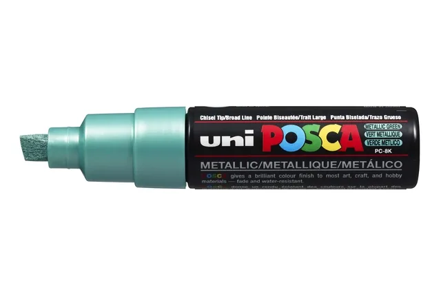 Paintmarker Uni POSCA PC8K B schuin metallic groen