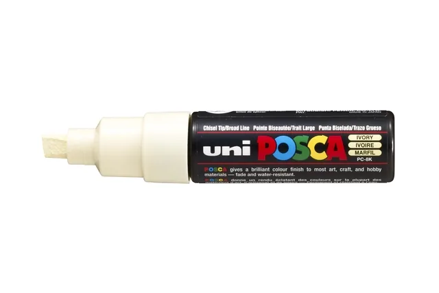 Paintmarker Uni POSCA PC8K B schuin ivoor