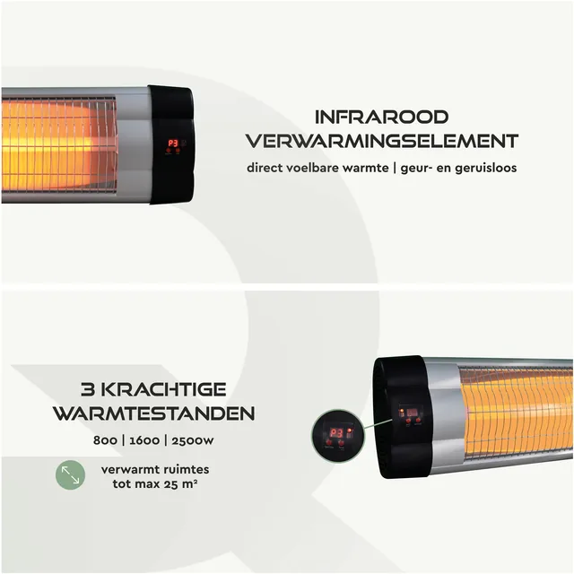 Terrasverwarmer BRASQ hangend elektrisch met ab