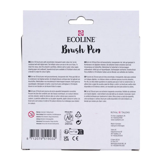 Brushpen Talens Ecoline set 20 stuks landschap