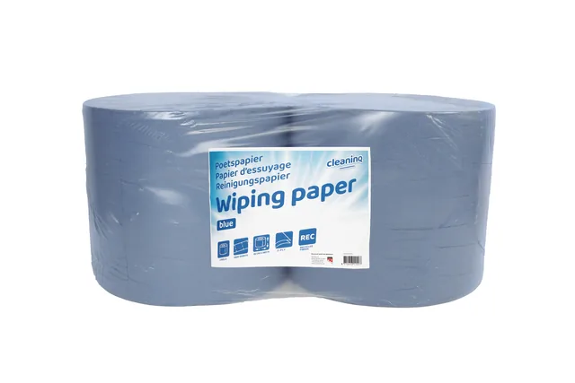 Poetspapier Cleaninq extra groot 1000 vel blauw