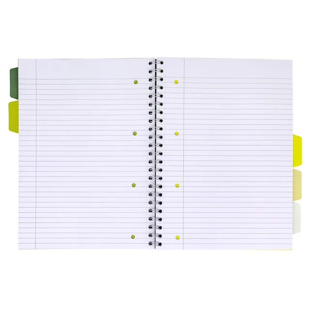 Projectboek Pukka Recy A4 lijn 4-g 200pag 80gr gn