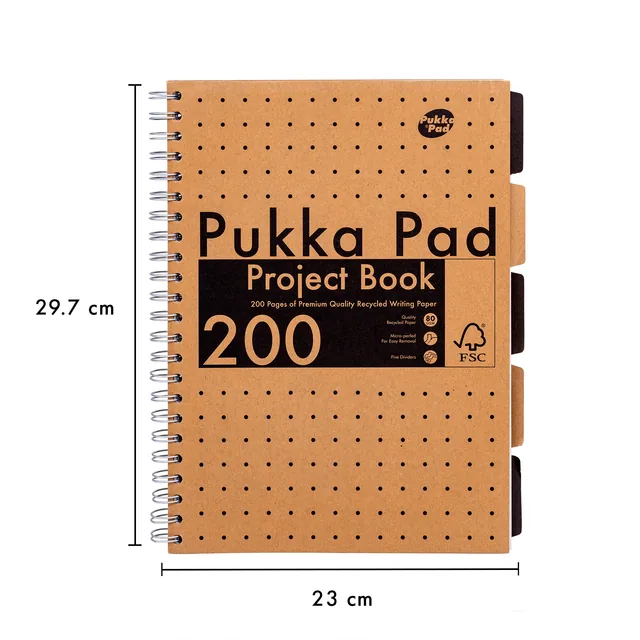 Projectboek Pukka Kraft A4 lijn 200 pagina's 80gr