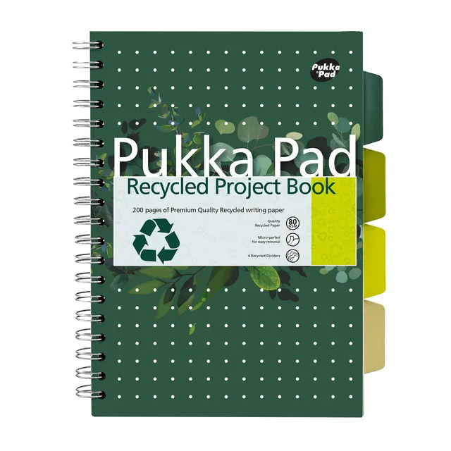 Projectboek Pukka Recy B5 lijn 200pag 80gr gn