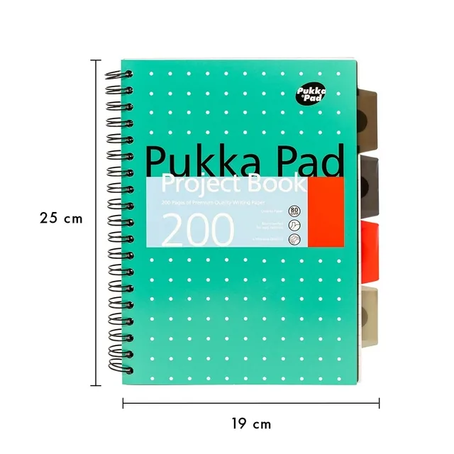Projectboek Pukka Metallic B5 lijn 200pag 80gr gn