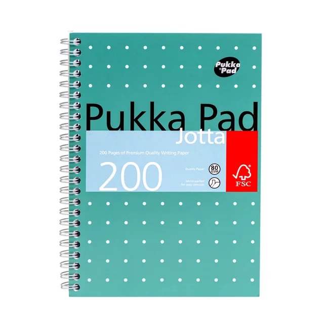 Notitieboek Pukka Jotta A5 lijn 200pag 80gr gn