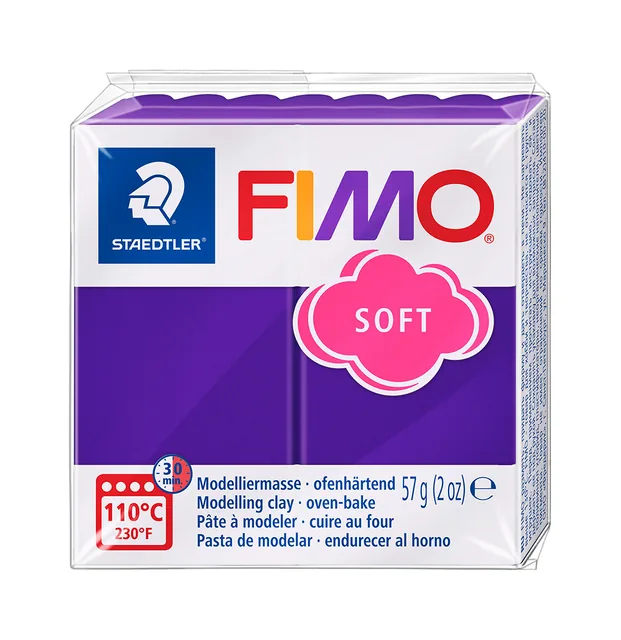 Boetseerklei Fimo soft 57 g pruim
