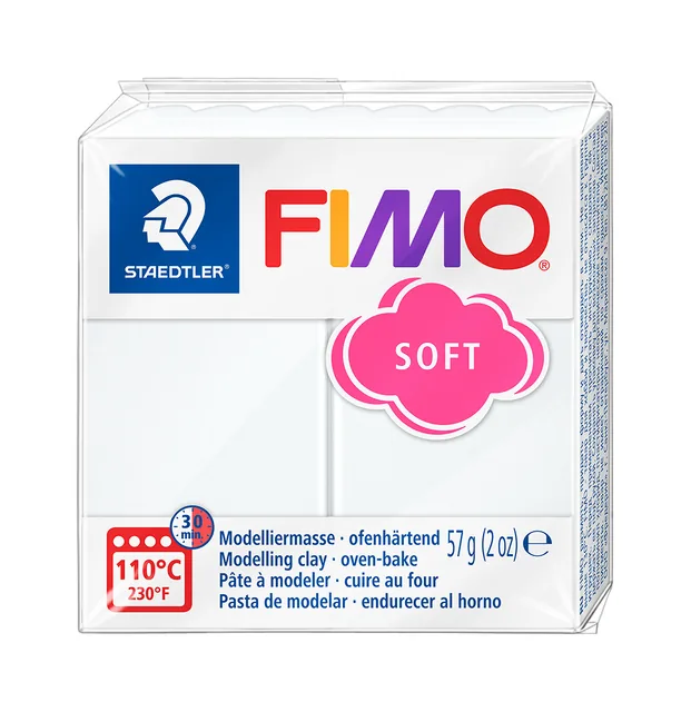 Boetseerklei Fimo soft 57 g wit