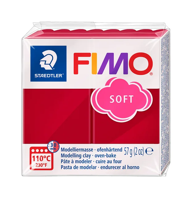Boetseerklei Fimo soft 57 g kersrood
