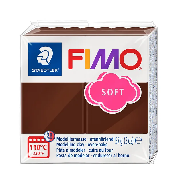 Boetseerklei Fimo soft 57 g choco