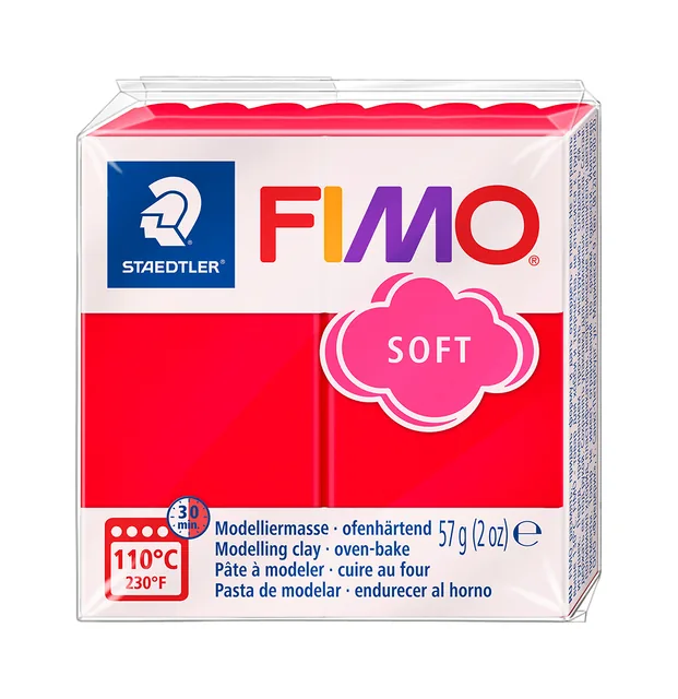 Boetseerklei Fimo soft 57 g Indisch rood