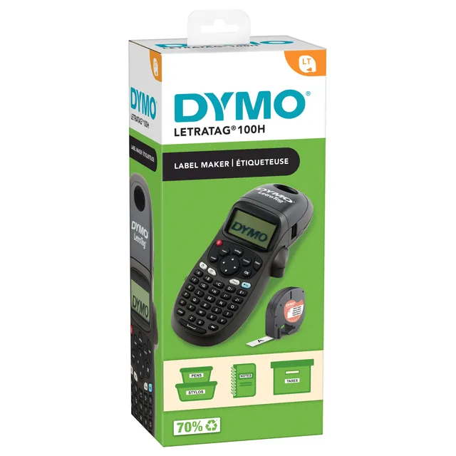 Labelprinter Dymo LetraTag 100H abc 12mm zwart
