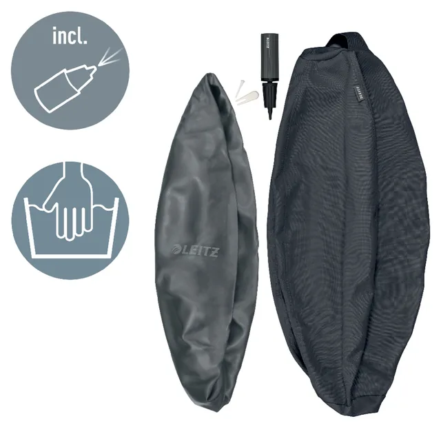 Actieve zitbal Leitz Ergo 55cm anti-rol donkergs