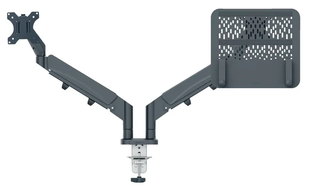 Monitor en laptoparm Leitz Ergo donkergrijs