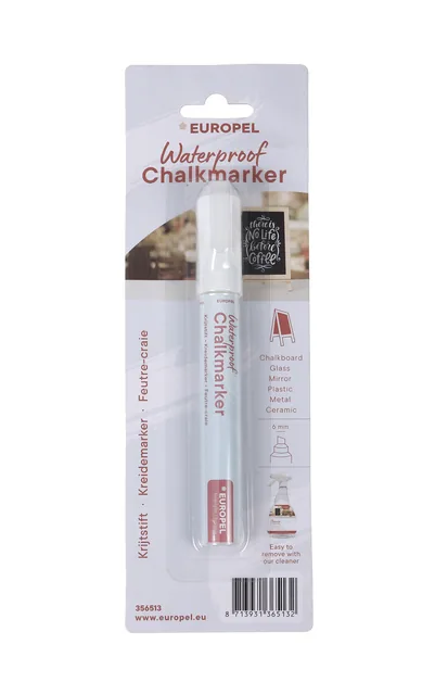 Krijtstift Europel watervast 3-6mm wit
