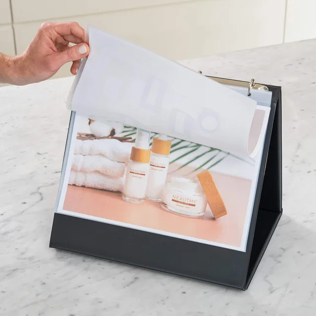 Tafelflipover Rillstab  A4 liggend zwart 10 tassen