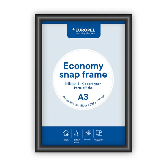 Kliklijst Europel Economy A3 zwart
