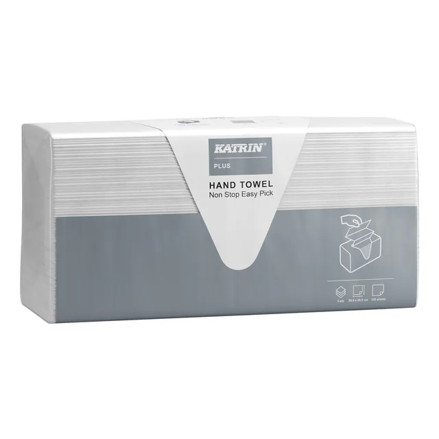 Handdoek Katrin Plus z-vouw 3-laags 203x255mm wit