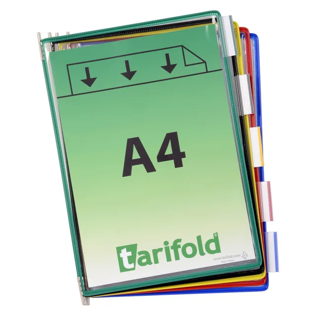 Zichtpaneel Tarifold A4 verticaal assorti 10st