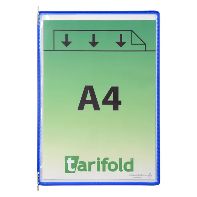 Zichtpaneel Tarifold A4 verticaal blauw 10st