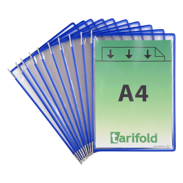 Zichtpaneel Tarifold A4 verticaal blauw 10st