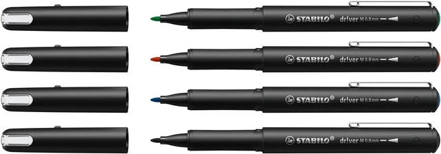 Fineliner STABILO dr!ver medium assorti 4 stuks