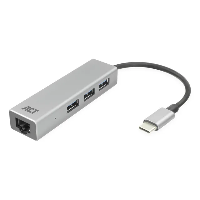 USB-C hub 3.0 3x USB-A Gigabit ethernet
