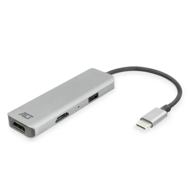 Adapter ACT USB-C 4K multiport 2 HDMI monitoren