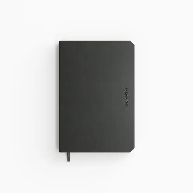 Notbk de KEMPEN Ashblack 110x160 lijn 160pag zwart
