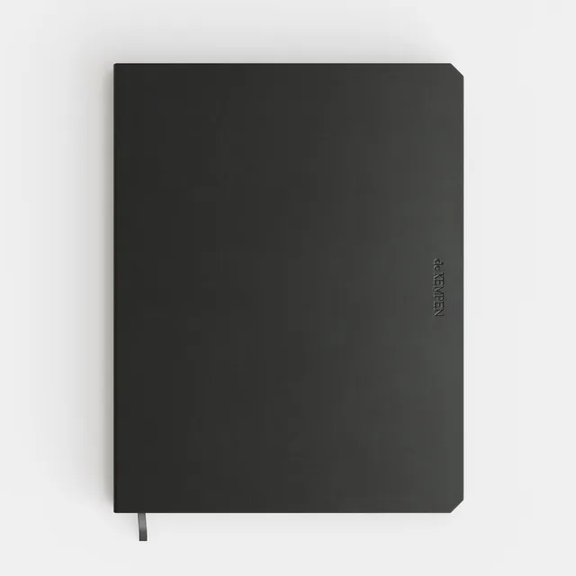 Notbk de KEMPEN Ashblack 171x220 lijn 192pag zwart