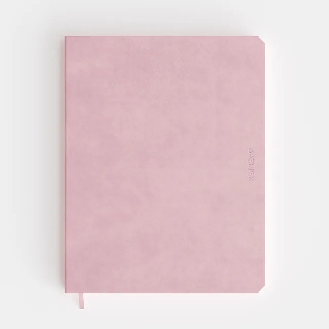 Notbk de KEMPEN Brut 171x220 blanco 192pag roze
