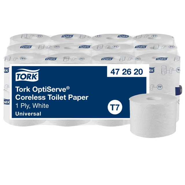 Toiletpapier Tork T7 Universal 1laags 144m wit