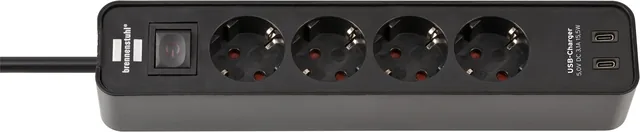 Stekkerdoos Brennenstuhl Eco 4vdig 2 USB C 1.5m zw