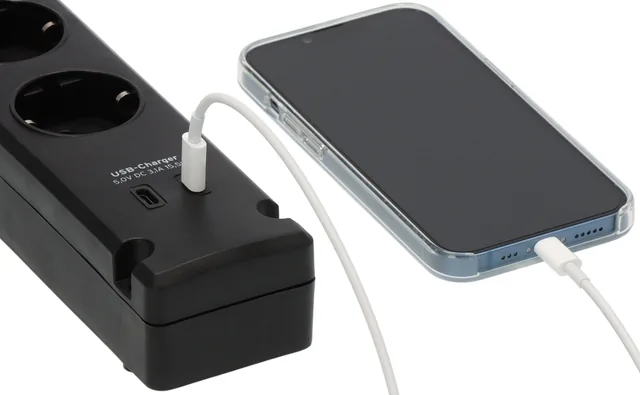 Stekkerdoos Brennenstuhl Brem 5vdig 2 USB C 3m zw