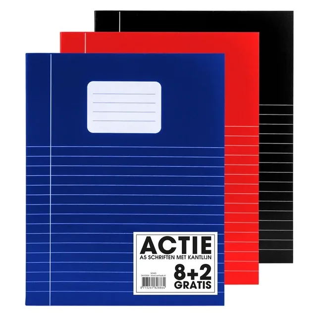Schrift SOHO Basic A5 lijn 80 pagina's 8+2