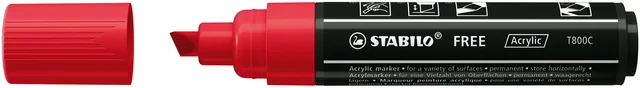 Acrylmarker STABILO Free Acrylic T800C karmijnrood