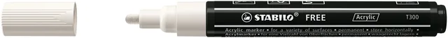 Acrylmarker STABILO Free Acrylic T300 wit