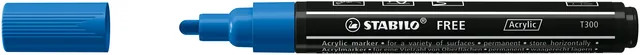 Acrylmarker STABILO Free Acrylic T300 donkerblauw