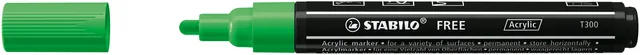 Acrylmarker STABILO Free Acrylic T300 bladgroen