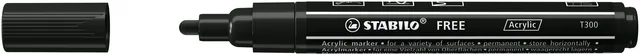 Acrylmarker STABILO Free Acrylic T300 zwart