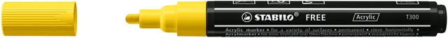 Acrylmarker STABILO Free Acrylic T300 geel