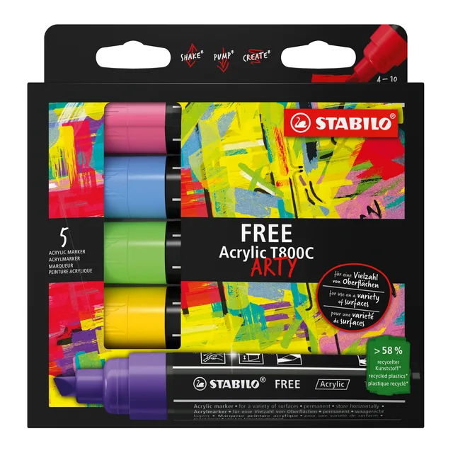 Acrylmarker STABILO Free Acrylic T800C Sea ass