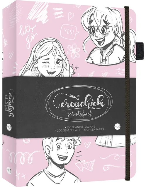 Schetsboek CreaChick Pink