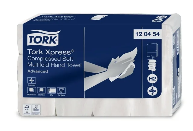 Handdoek Tork H2 Xpress compressed Advance 212x320