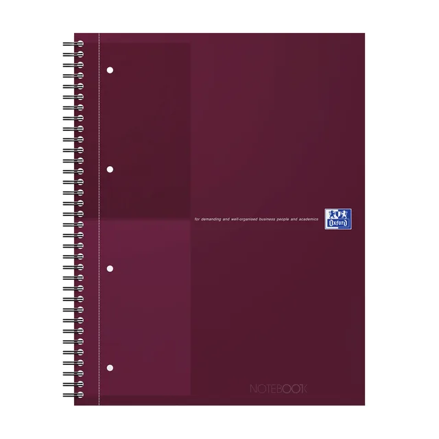 Spiraalblk Oxf International Notebk A4+ lijn rood